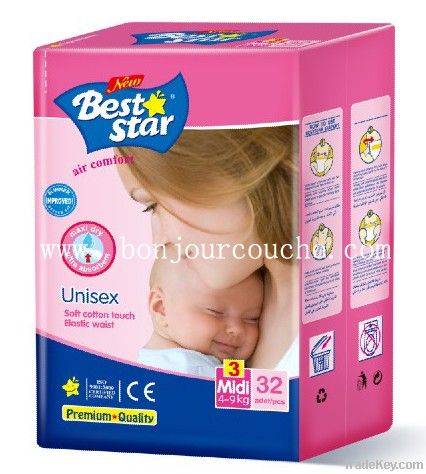 Beststar baby diaper(middle package)