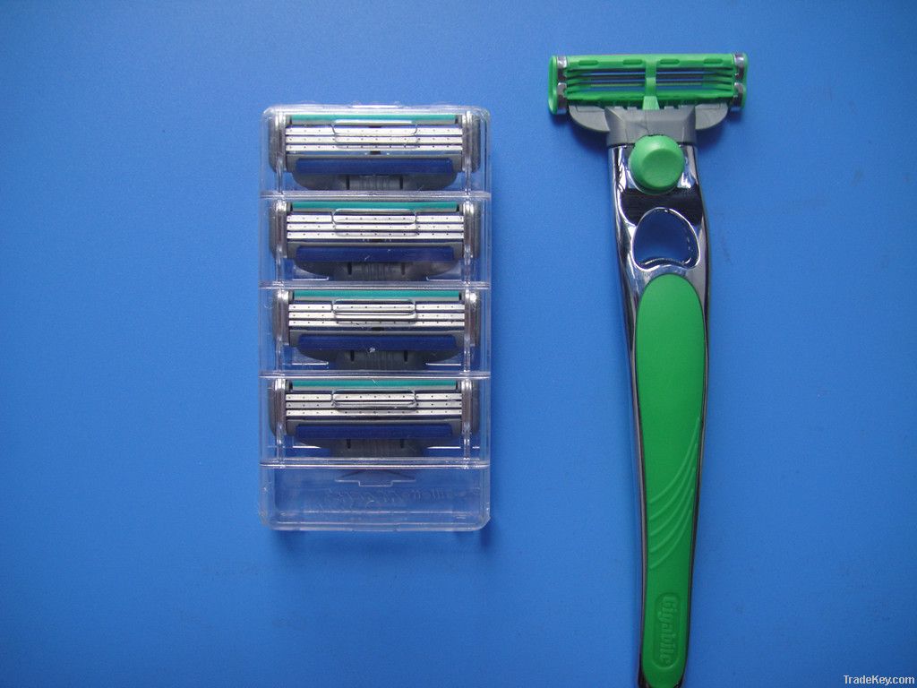 Three Razor Blade Cartridge