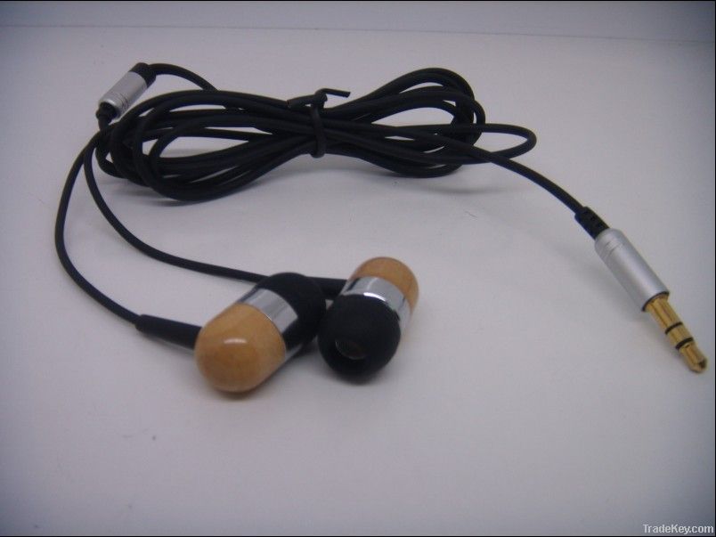 wooden in-ear earphone