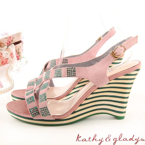 2015 Women Hessian Rope Wedge Platform Sandals Summer