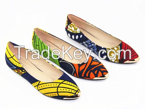 African Cotton Print Dress Shoes