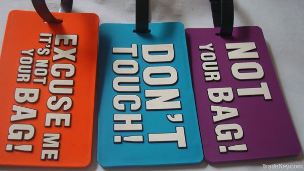 2012 Hot sale novel design Soft PVC Luggage tags, Rubber Luggage tags