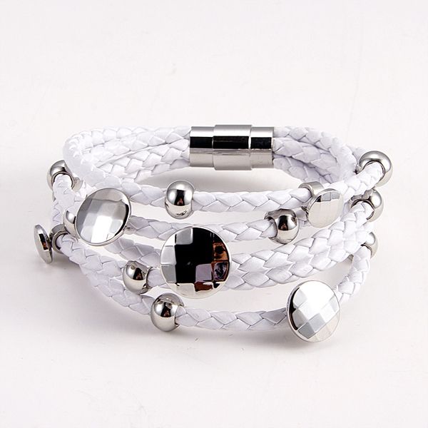 fashion hot-selling white leather vintage bracelets 