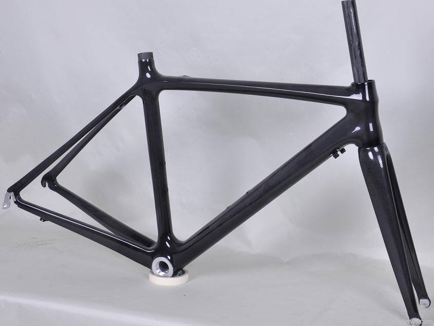 carbon road bicycle frame fm028 3k clear coating