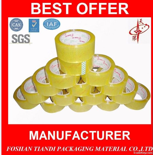 clear BOPP adhesive packing tape