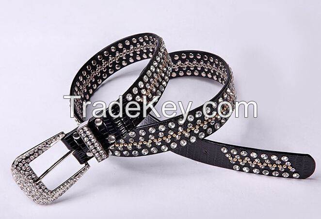 TX0820 western women belt fashion stone belt