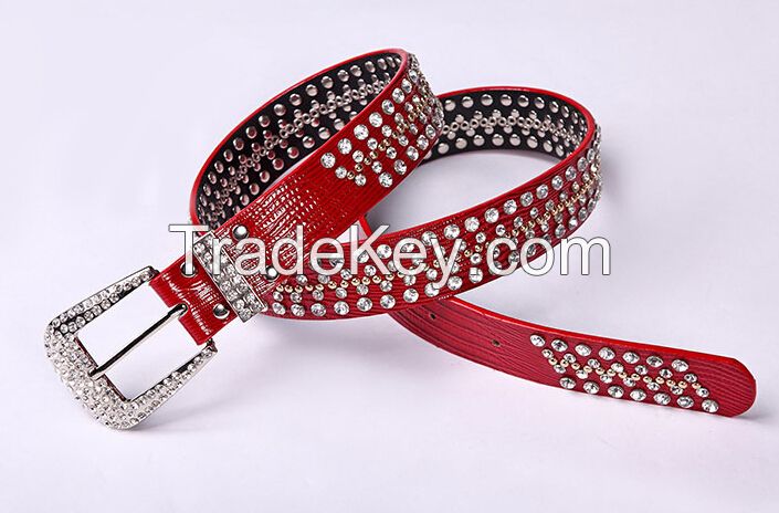 TX0820 western women belt fashion stone belt