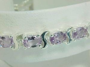 Genuine 9.66ct Amethyst Bracelet Sterling Silver