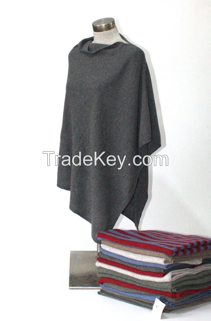 Women's 100% Cashmere Poncho - Knitted