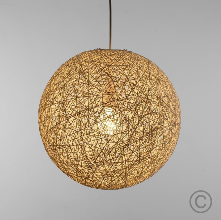 Wicker Rattan Globe Ball Style Ceiling Pendant Light Lampshade