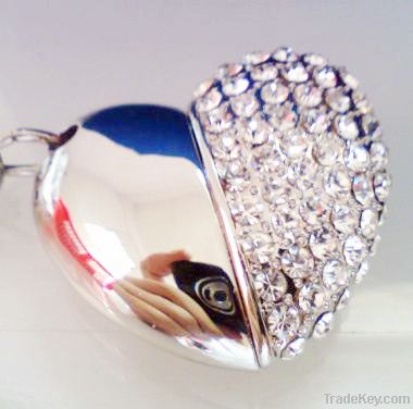 diamond/jewelry usb memory / usb flash drive heart sharp