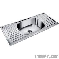 Single Bowl with Double Drain Bord