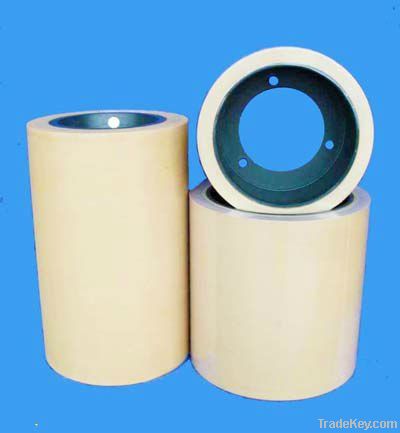 10'white NBR SBR poly rubber roller for rice mills