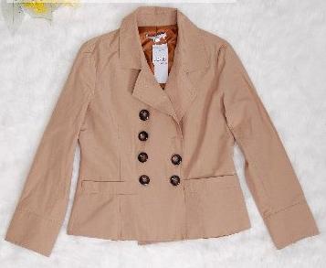 IDA Q072 Khaki Long-sleeve Coat with Pocket