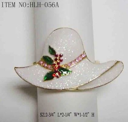 Colorful hat metal napkin ring