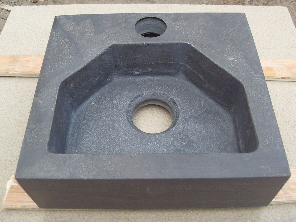 blue limestone washing basin