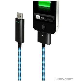visible flashing data link cable for iphone/ipad/ipod