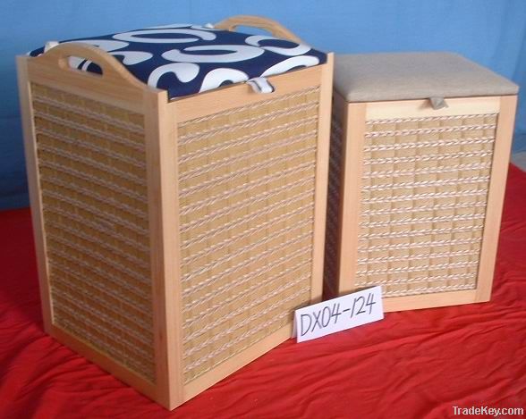 bedroom design for seat stool Laundry storage basket with handles
