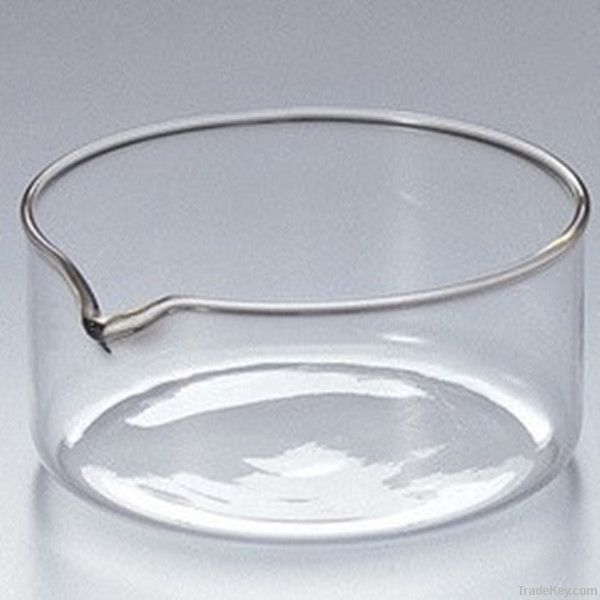 3.3 bore glass crystal dish with spout