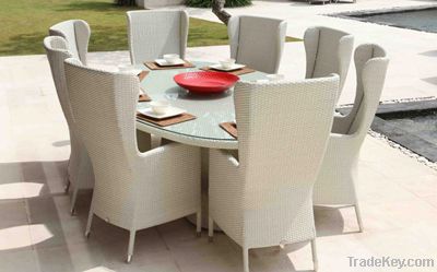 GOGOHOME Rattan/ Wicker Dinning Set, Garden Chair & Table, Outdoor Din