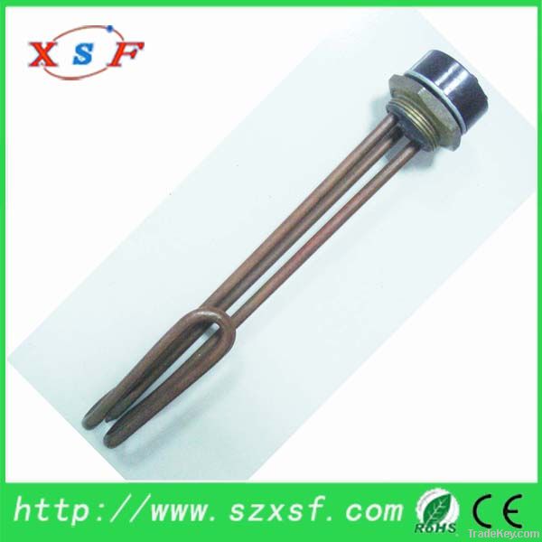 immersion heater with flange detactor