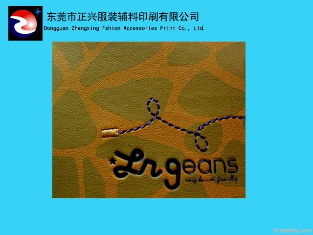 Garment Leather Label with Hot Stamping