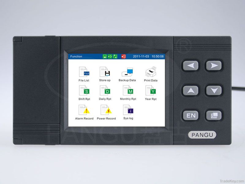 pangu brand, 1channel color paperless recorder with rs232 and usb dis