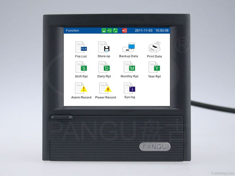 pangu brand, 3 channel color paperless recorder with rs232 and usb dis