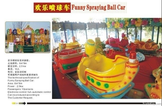 Funny kiddle rides joy spray ball car