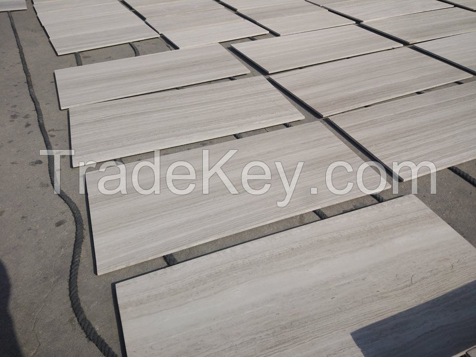 China White Wooden Marble Slabs Marble Tile For Project