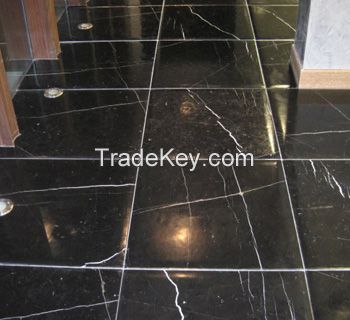 China Nero Marquina Marble Black Marble Slabs& Tiles, Mosaic