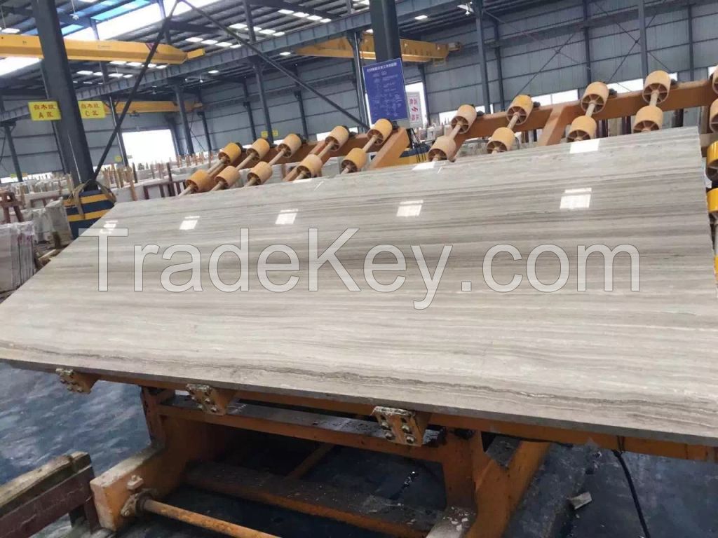 China White Wooden Marble Slabs Marble Tile For Project