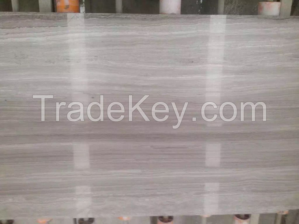 China White Wooden Marble Slabs Marble Tile For Project