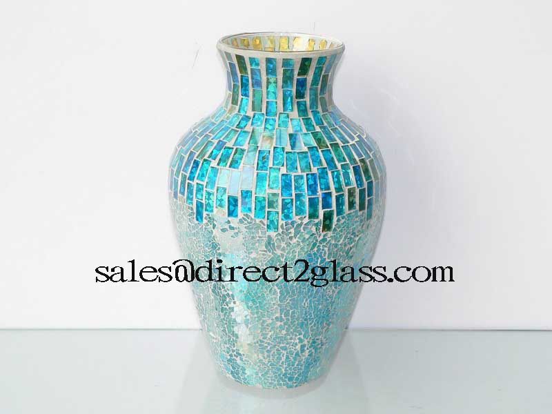 Mosaic Glass Vase for Home Decoration or Gift