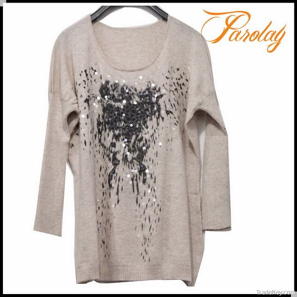 sequin printing knitted sweaters