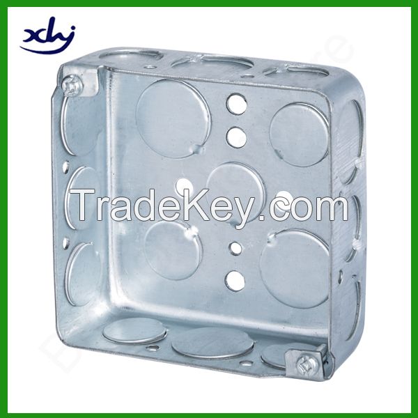 21-cu in 2-Gang Metal Square Wall Electrical Box