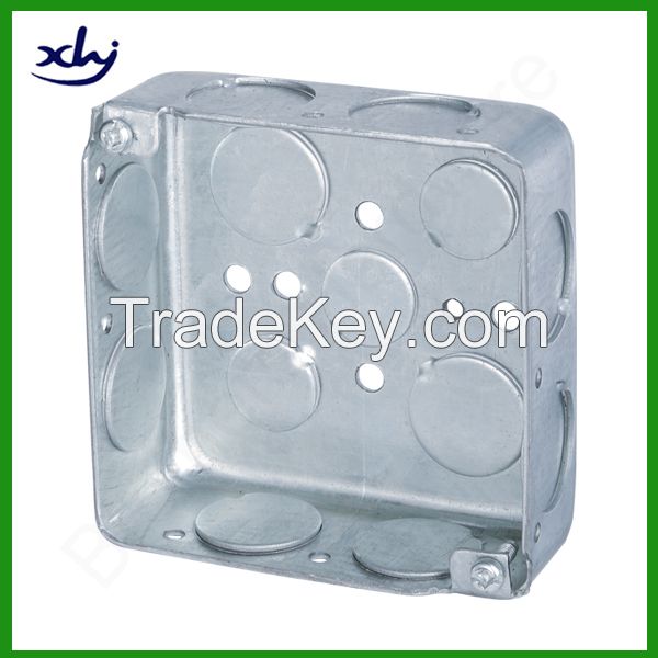 21-cu in 2-Gang Metal Square Wall Electrical Box