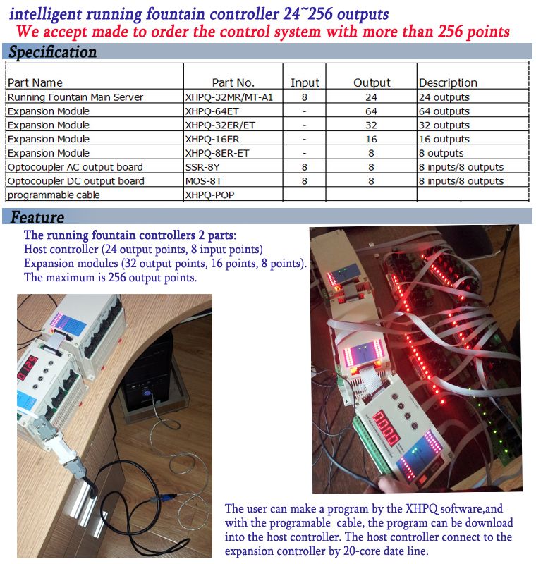 running fountain controller