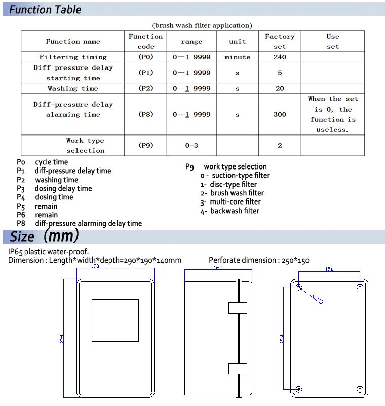 self cleaning filter controller