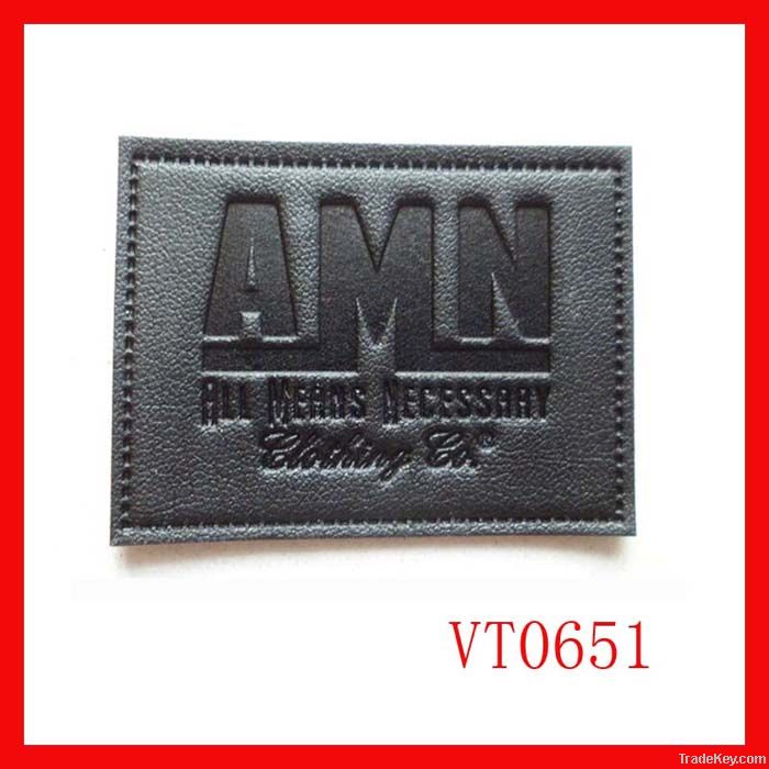 custom leather label and badge for garment