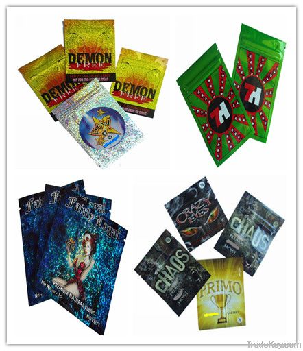 Custom herbal incense packaging bag with zipper