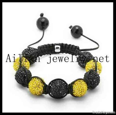 2012 latest Fashion shamballa bracelet with rhinestone