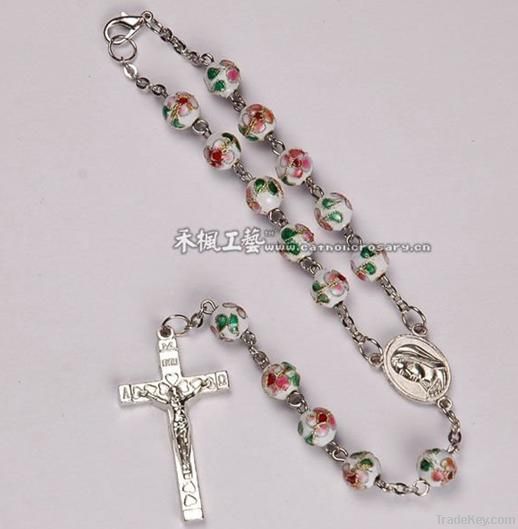 Car Rosary, cloisonne beads car rosary, rosary bracelets