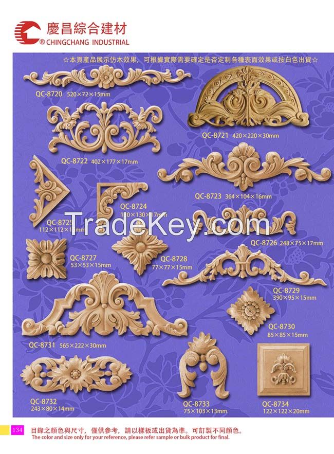 PU ornaments/PU Wall Plaques/PU decorative