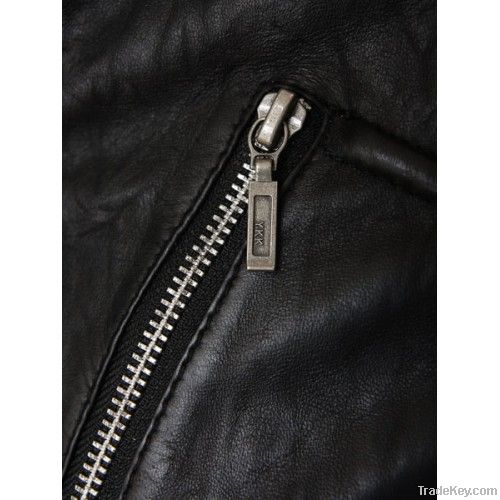 Black Leather Biker Jacket Hamilton
