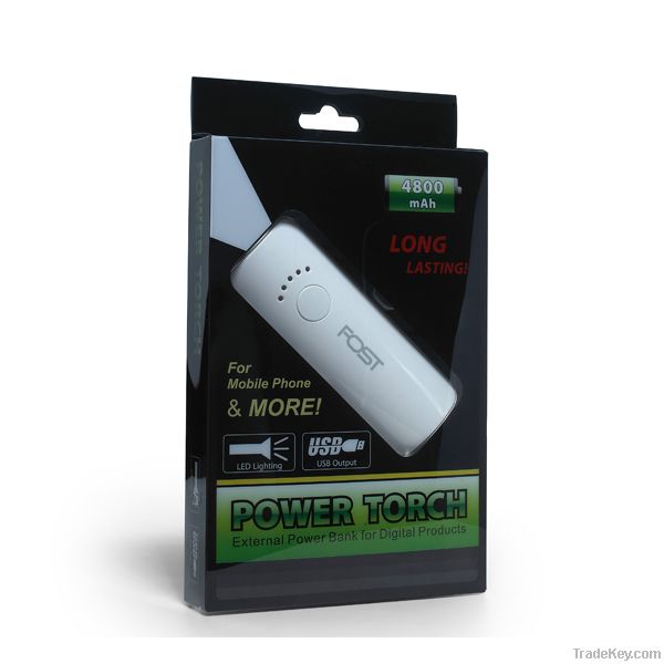 FOST 4800mah with 5V 2A output emergency battery charger for phones