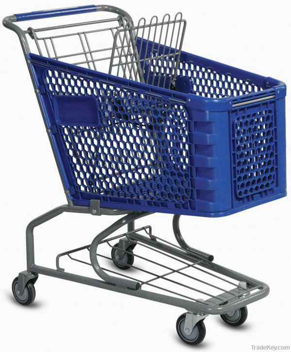 100L plastic shopping cart