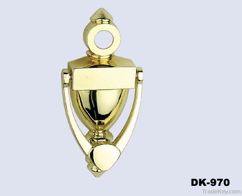 Polished Brass Door Knocker WIth Door Viewer (DK970)