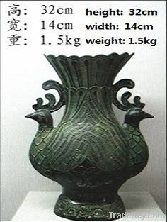 bronze antique imitation: Double Dragon Round Bottles