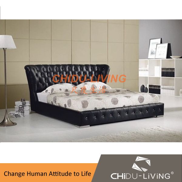 white modern leather beds with crystal, upholstery bed crystal, contem